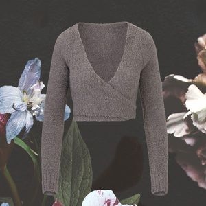 SKIMS Cozy Knit Wrap Top